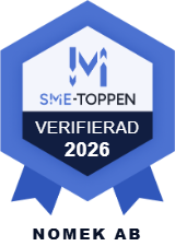 NoMEK AB – Verifierad av SME-Toppen 2026